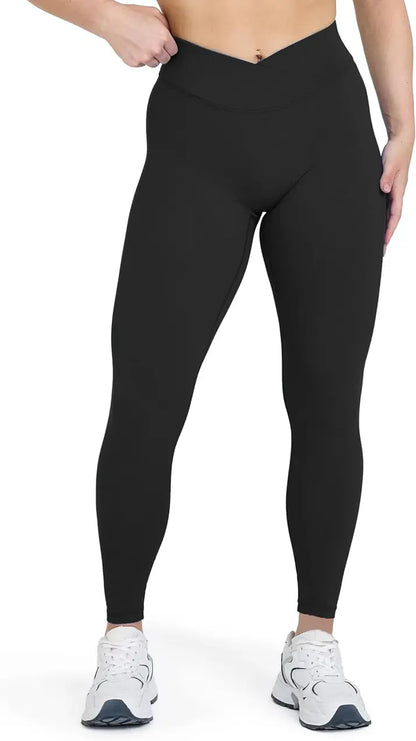 Butt Lifting Leggings for Women in black; perfect for workouts with tummy control and soft stretchy fabric.