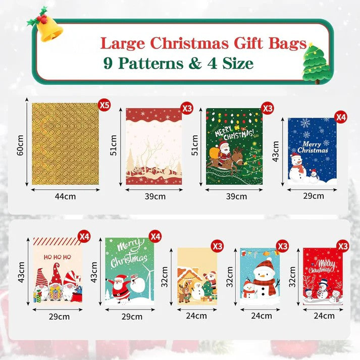 Christmas Foil Gift Bags