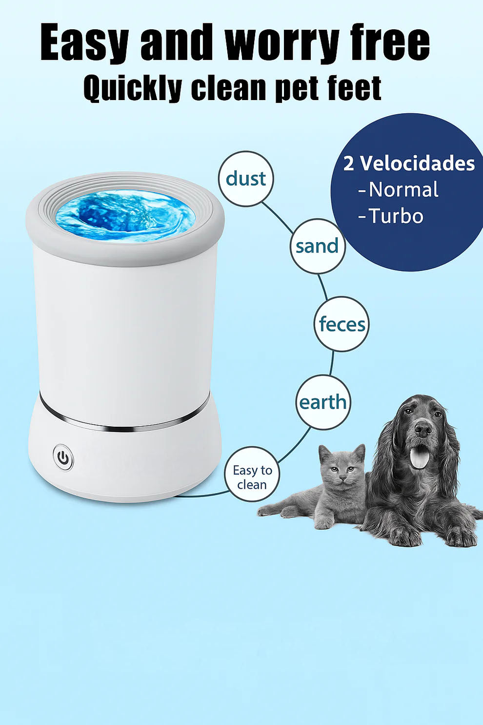 PawSpa™ Pro — Electric Paw Cleaner & Massager