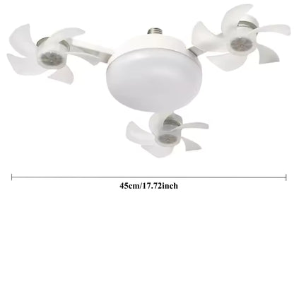 Socket Ceiling Fan with Light & Remote Control